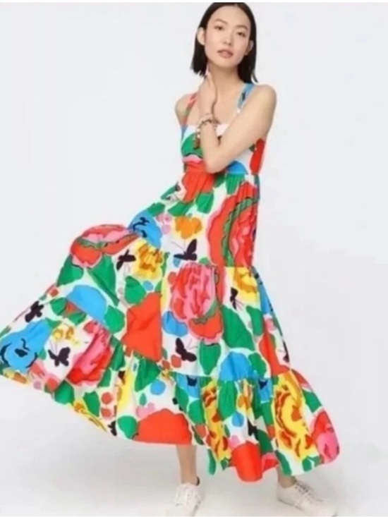 J. Crew Dresses & Skirts - J. Crew Floral Tiered Maxi Dress - Multicolor